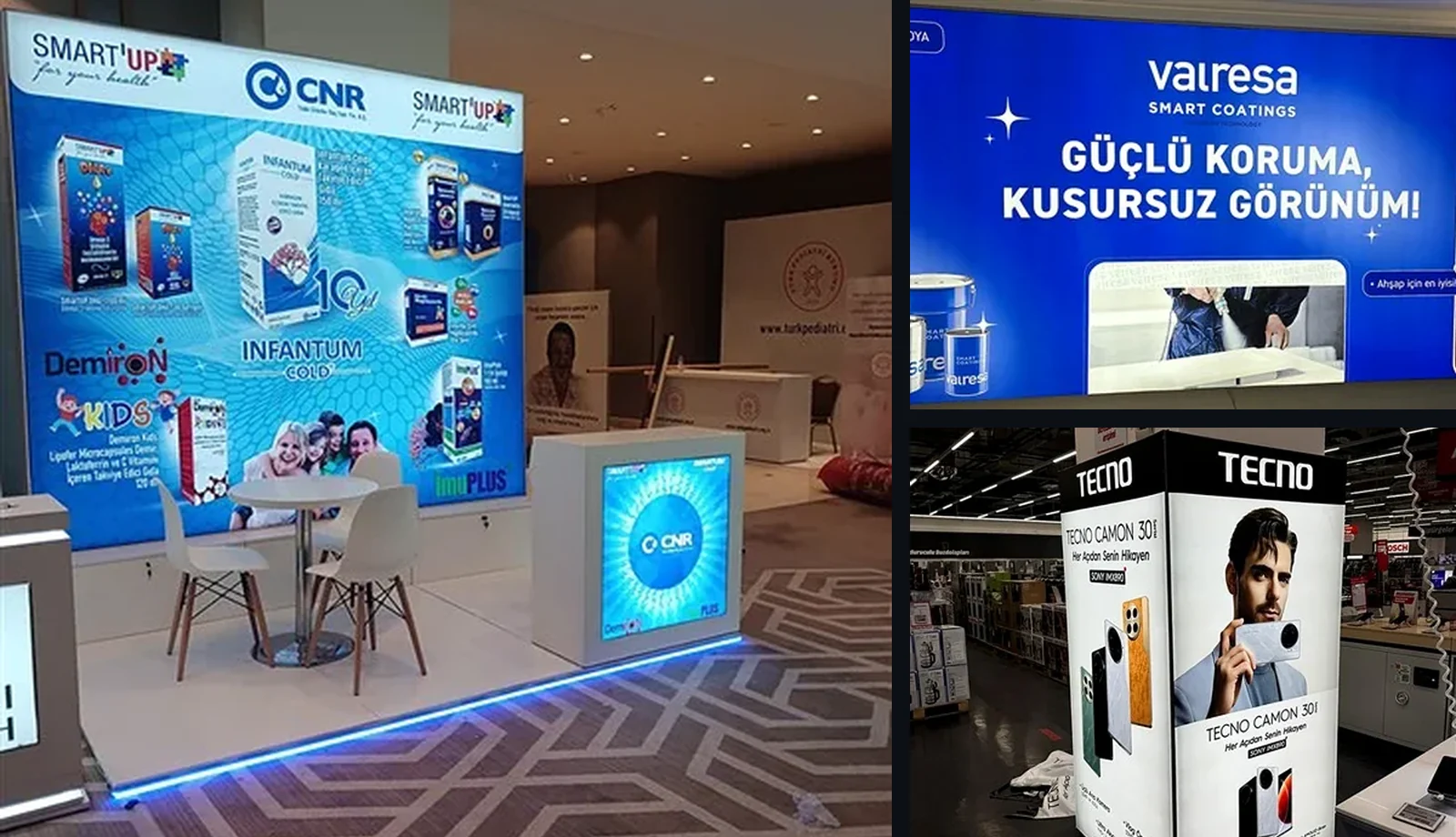 Vitray Reklam lightbox uygulamaları - fuar, duvar ve kolon tipi lightbox