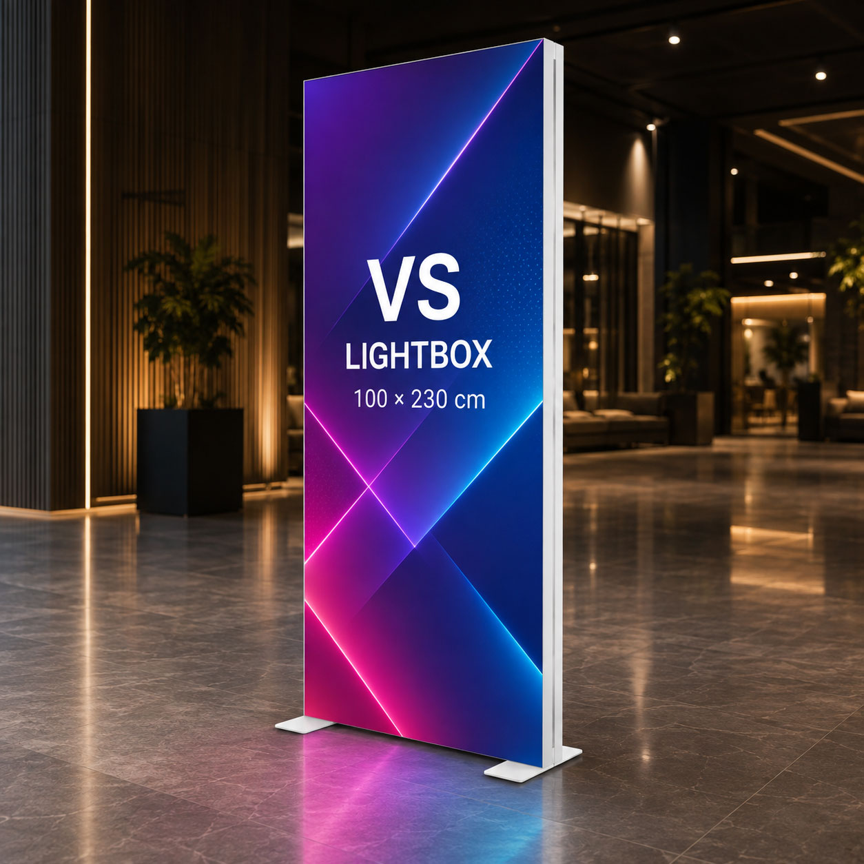 100x230 modüler lightbox stand