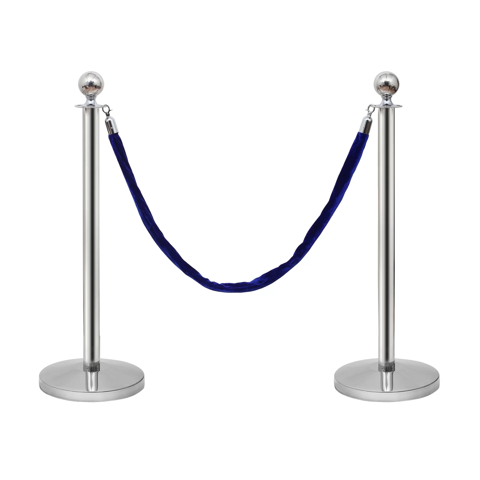 krom protokol bariyer lacivert kadife kordon