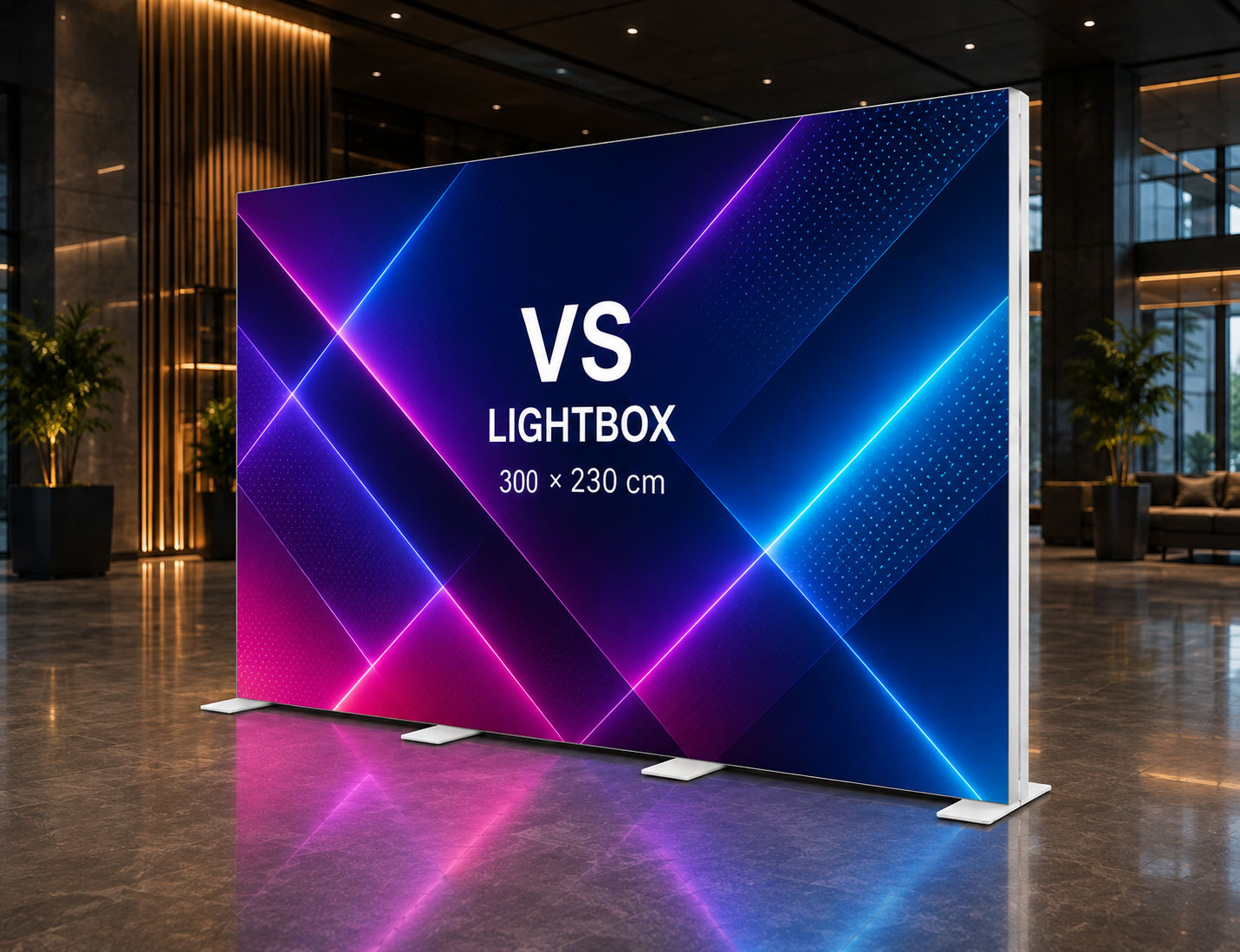 Modüler lightbox stand SEG kumaş LED ışıklı 300x230 cm