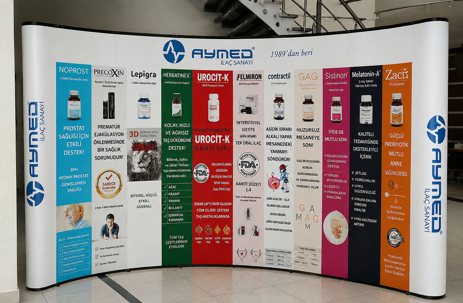 3x6 örümcek stand Ankara geniş baskılı pop up stand