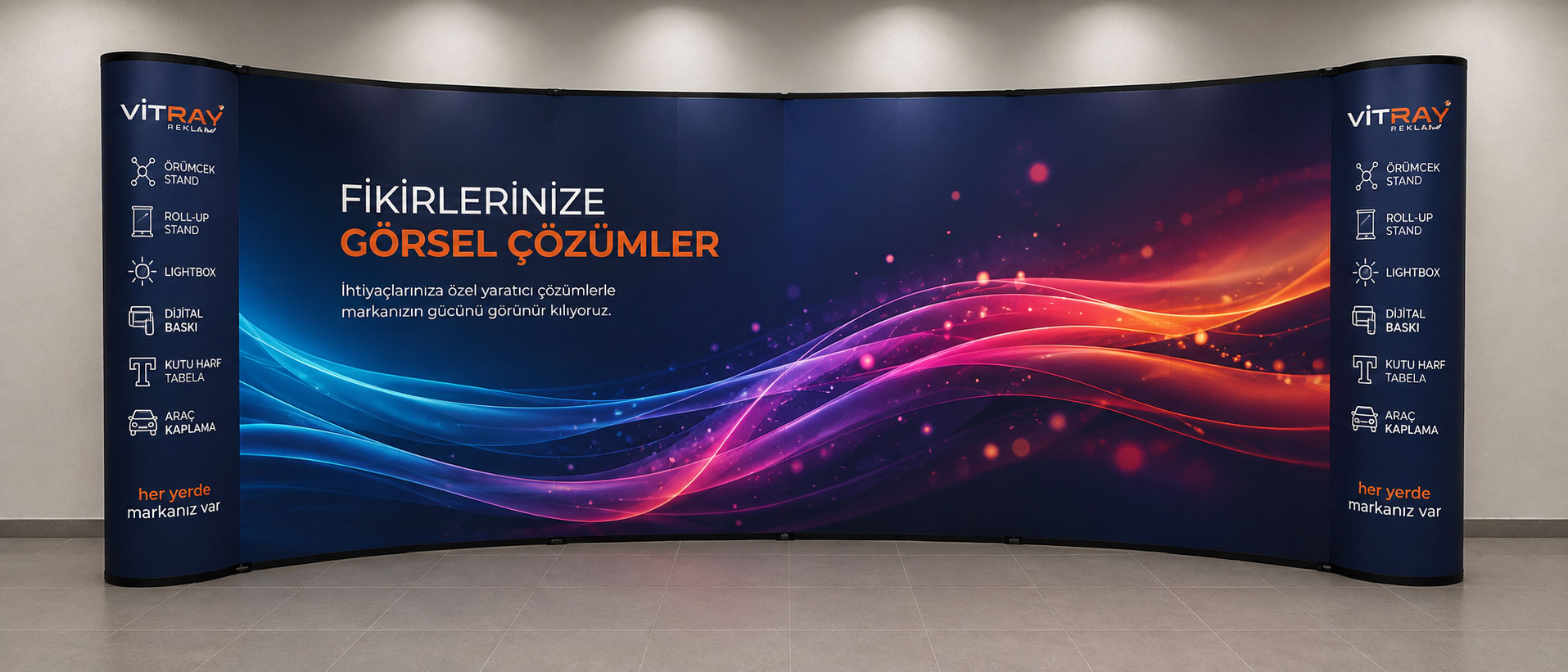 3x7 örümcek stand Ankara geniş baskılı fuar ve etkinlik standı
