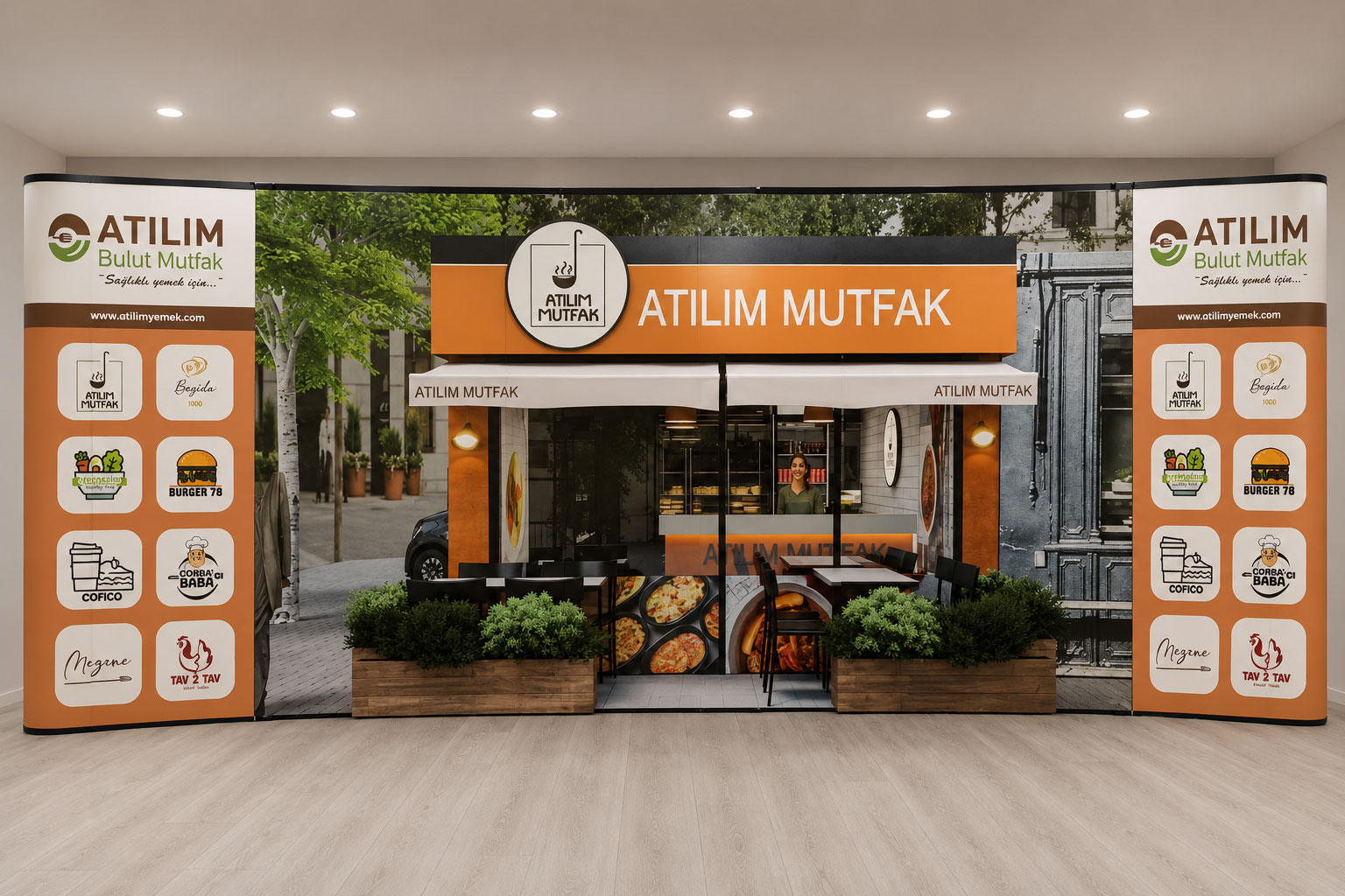 3x8 örümcek stand Ankara geniş fuar ve sahne arka fonu
