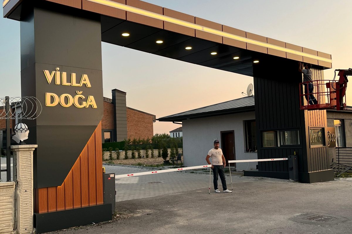 Villa Doğa ışıklı kutu harf tabela uygulaması Ankara